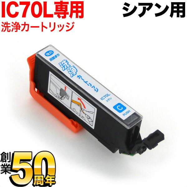 ICC70専用 エプソン用 IC70 プリンター目詰まり洗浄カートリッジ シアン シアン用