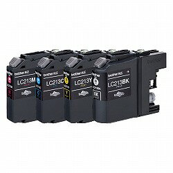 Rakuten - 【5/10まで★全品ポイント10倍】ブラザー工業(Brother) 純正インク LC213 インクカートリッジ 4色セット LC213-4PK DCP-J4220N DCP-J4225N-B DCP-J4225N-W MFC-J4720N MFC-J4725N