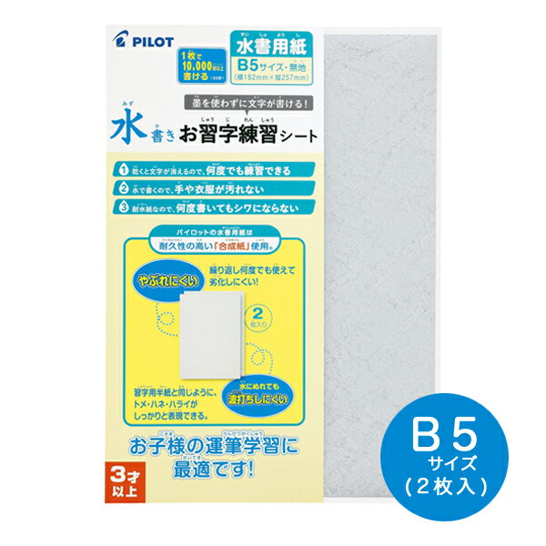 PILOT パイロット 水書きお習字練習シート 水筆紙 水書用紙 B5 MSN-55P[生産終了品] B5サイズ