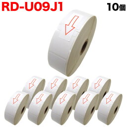 ブラザー用 RDロール プレカット紙ラベル (感熱紙) RD-U09J1 互換品 30mm×30mm 蛍光増白剤不使用 2167枚入り 10個セット