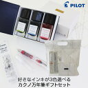 PILOT パイロット カクノ 万年筆 1本 + 選べる色彩雫mini 3個 ギフトセット フリーチョイス 選べるギフトセット