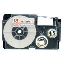 カシオ用 ネームランド 互換 テープカートリッジ XR-18XRD ラベル 18mm／透明テープ／赤文字