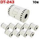 ブラザー用 DTテープ 長尺紙テープ (感熱紙) DT-243 互換品 102mm×30.48m 10個セット