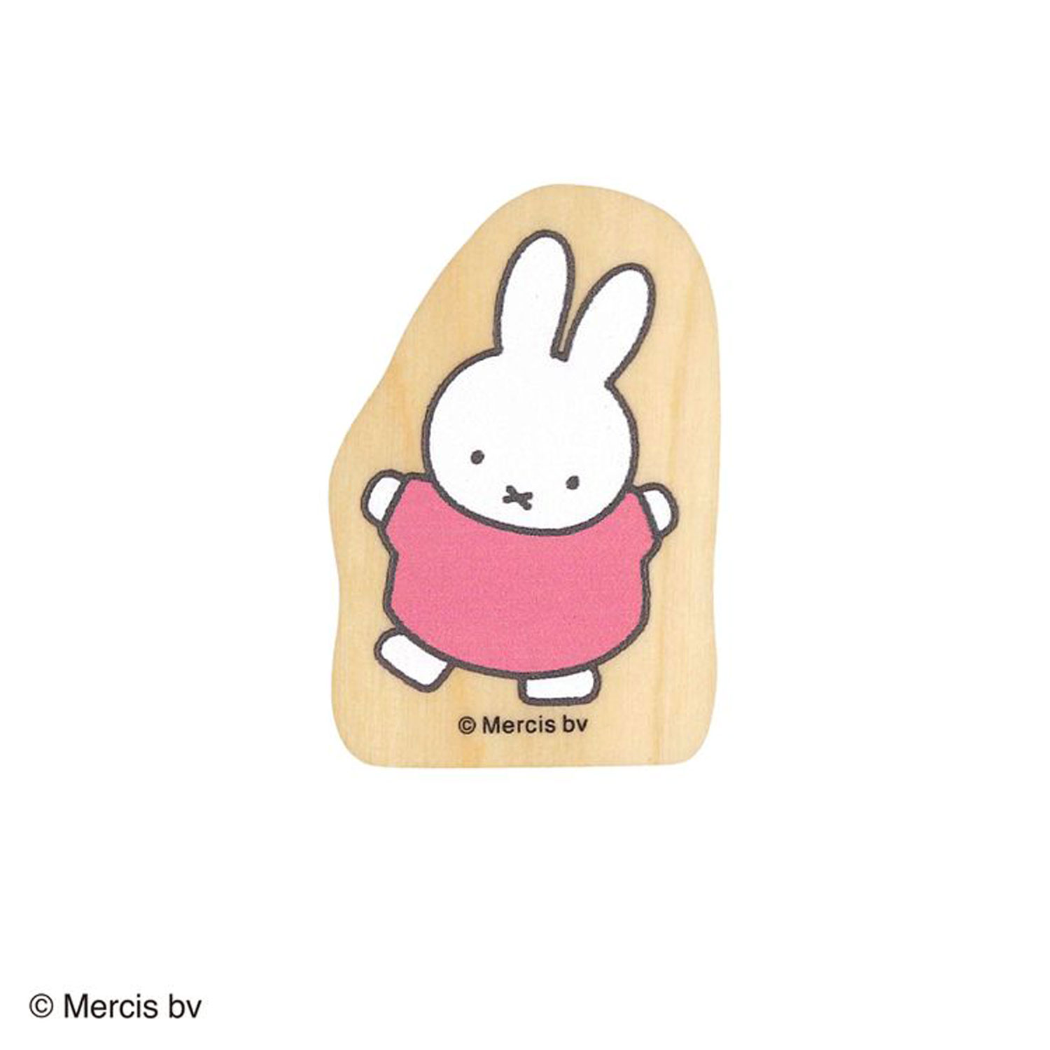 こどものかお ブルーナ ウッドピーススタンプ ミッフィー 009 2011-009 赤いワンピース