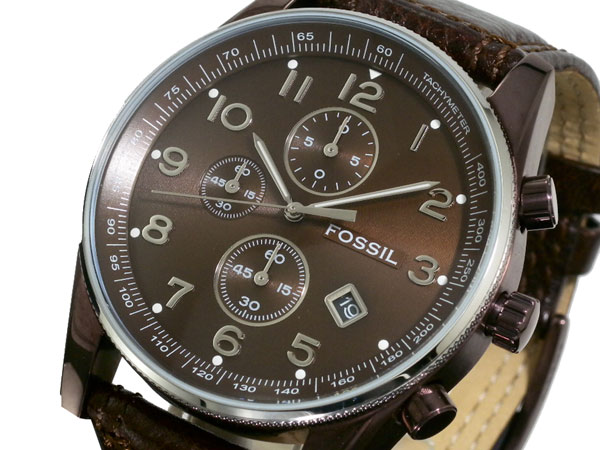 ?セール価格継続中！?　フォッシル クロノモデル　FOSSIL フォッシル 腕時計 メンズ FS4309　ブラウン