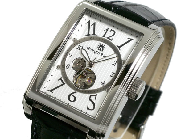 ?セール価格継続中！?　機械式ムーブとクラシックなデザイン　ジョルジオ ロッシ 腕時計 自動巻き GR-0010-SI　シルバー