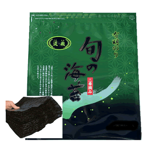 新のり40枚　「混・飛：こんとび」焼のり 熊本海苔：極上2番摘み　【メール便：送料無料】検索ワード/飛/とび/焼海苔/焼き海苔/おにぎり/おにぎらず/焼きのり/手巻き/のサムネイル