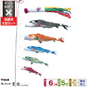 徳永鯉のぼり 吉兆鯉 6m 8点セット 庭園用大型セット ポール別売り 2026年初節句 端午の節句 こどもの日 こいのぼり