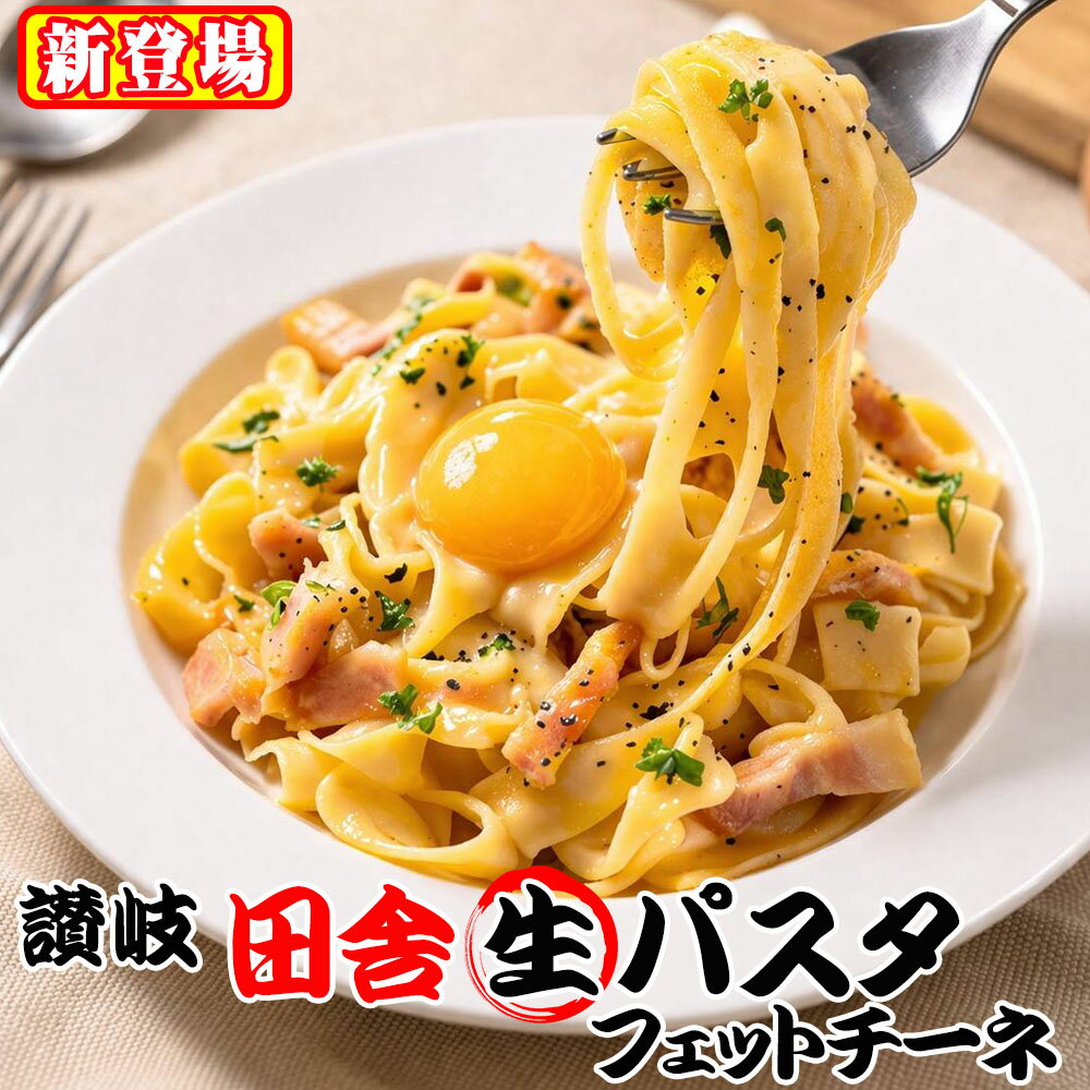 Noodles - 讃岐 田舎 生パスタ 180g×3袋 フェットチーネ お試し バジルオイルソース プレゼント 送料無料