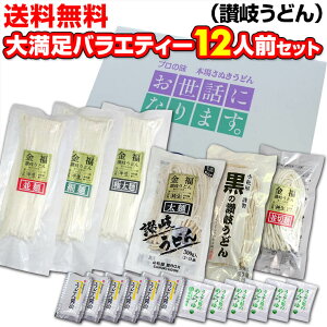 送料無料 うどん 福袋!大満足バラエティー12食セット 讃岐うどん 【楽ギフ_のし】お中元 お歳暮 ...