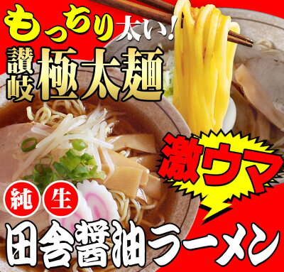 讃岐うどんの小松屋麺BOX 讃岐 生太 田舎 醤油ラーメン4食セット ポイント消化 お取り寄せ 送料無料 ネコポス お試し 有名店 画像2