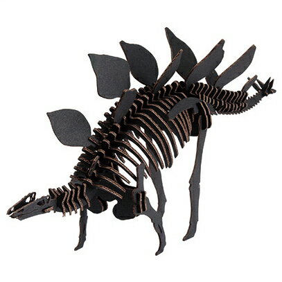 ハコモ　BLACK LABEL ステゴサウルス （ブラック）ダンボール　おもちゃ　知育玩具　模型 インテリアホ..
