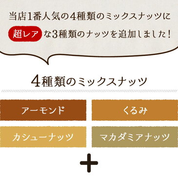 7種類の贅沢ミックスナッツ 300g【送料無料】※2〜5日以内（土日祝除く）に順次出荷 ※ポスト投函 ※到着日時指定不可 ※代引き不可