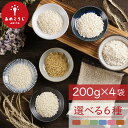 あめこうじ 米麹 選べるセット 800g 小分け 200g×4袋 玄米こうじ 国産米使用 乾燥 小分け 計量不要 甘酒 塩麹 醤油麹 こうじ水 レシピ付き ノンアルコール 無添加 無塩