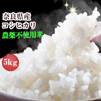 米 5kg 送料無料栽培期間中農薬,化学肥料不使用奈良県産特別栽培米 ひのひかり ヒノヒカリ