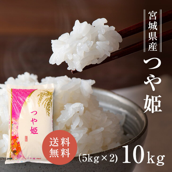 宮城県産 令和5年産 つや姫 10kg (5kg×2) 白米 送料無料 精米 国産米 国内産 単一原料米 宮城県産つや姫 宮城県 ツヤヒメ プレゼント ..