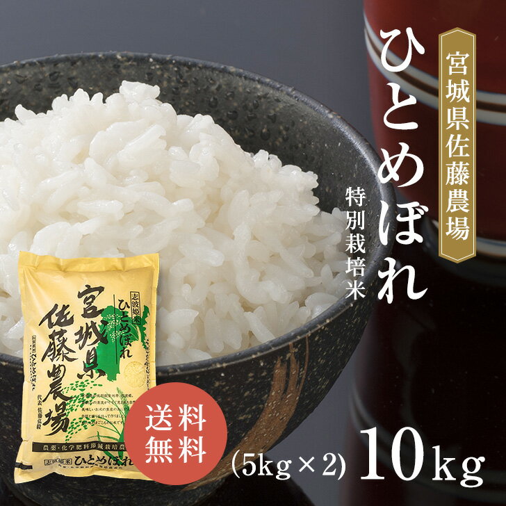 宮城産 ひとめぼれ 宮城県産 佐藤農場 ひとめぼれ 10kg (5kg×2) 令和5年産 白米 送料無料 精米 国産米 国内産 志波姫 単一原料米 宮城県産ひとめぼれ 宮城県 ヒトメボレ プレゼント ギフト お米 10kg（5kg×2） 米 10キロ 米庄 10キロ 米10kg 楽天学割