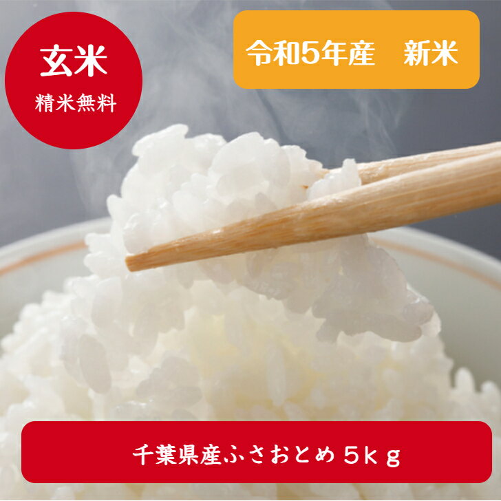 令和5年産 千葉県産 ふさおとめ 玄米5kg 送料無料 精米無料