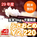 【29年産】千葉県産 ふさおとめ玄米5kg 送料無料♪精米無...