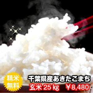 【30年産】千葉県産あきたこまち玄米25kg（10kg×2袋、5k×1袋）送料無料♪精米無料♪小分けも無料♪※送料無料地域に除外があります※北海道・九州：+600円