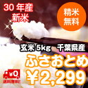 【30年産 新米入荷!】千葉県産 ふさおとめ玄米5kg 送料...