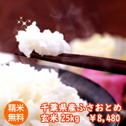 【30年産】千葉県産　ふさおとめ玄米25kg（10kg×2袋、5kg×1袋）送料無料♪精米無料♪小分けも無料♪※送料無料地域に除外があります※北海道・九州：+600円