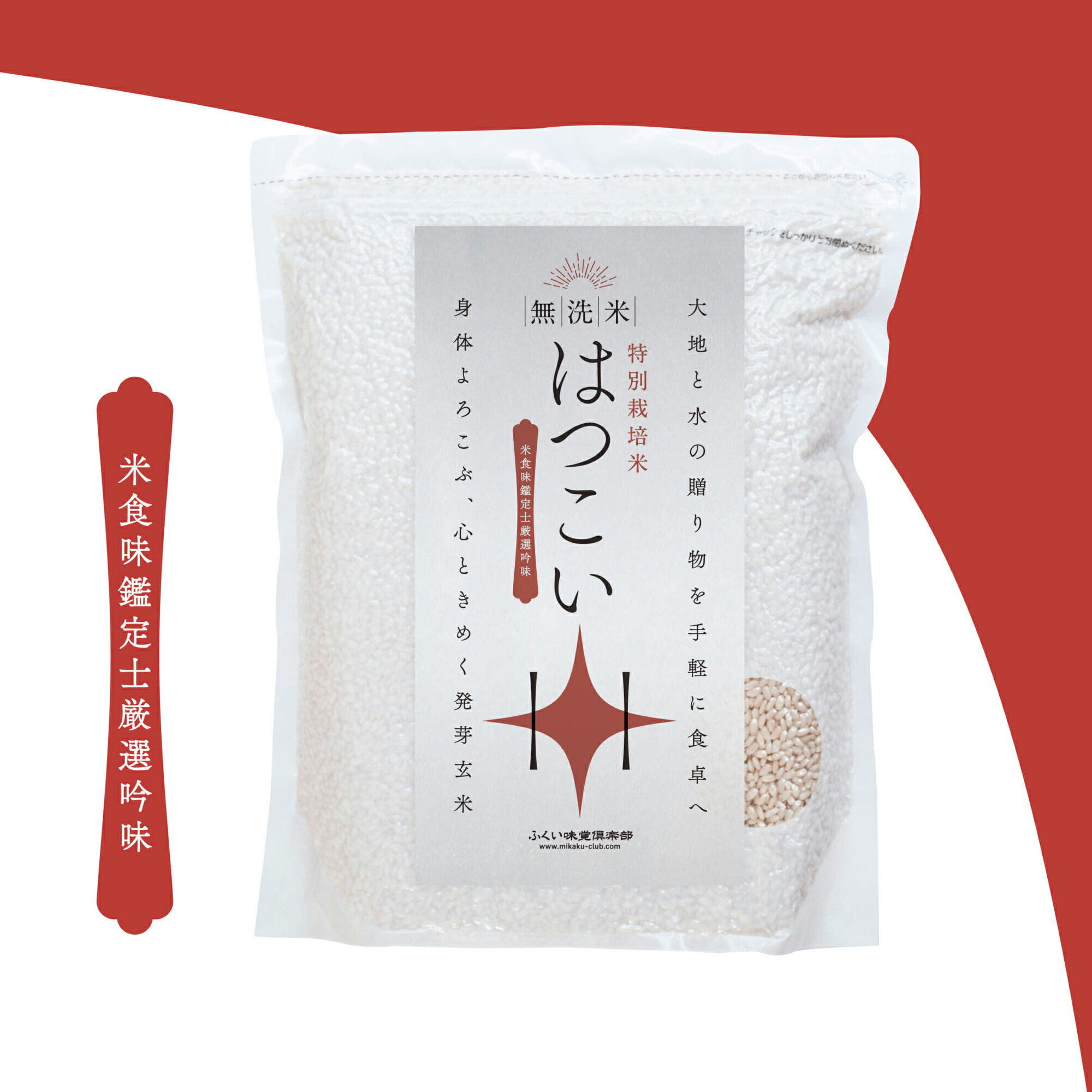 発芽玄米 無洗米 2kg 残留農薬ゼロ特別栽培米コシヒカリ使用 「はつこい」 7年産新米ふっくら甘み・モチモチ食感で玄米が苦手な方にも◎フレッシュ真空パック食物繊維・ビタミンB群・ミネラル・GABAたっぷりダイエット・腸活・健康習慣におすすめ