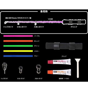 【全商品ポイント10倍!6/1420:00〜6/211:59迄】Justace(ジャストエース)釣り竿手作りキット