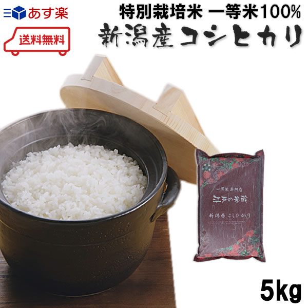 江戸の米蔵 人気の一等米 新米 令和1年産 特別栽培米 新潟県産コシヒカリ 5kg 白米/玄米