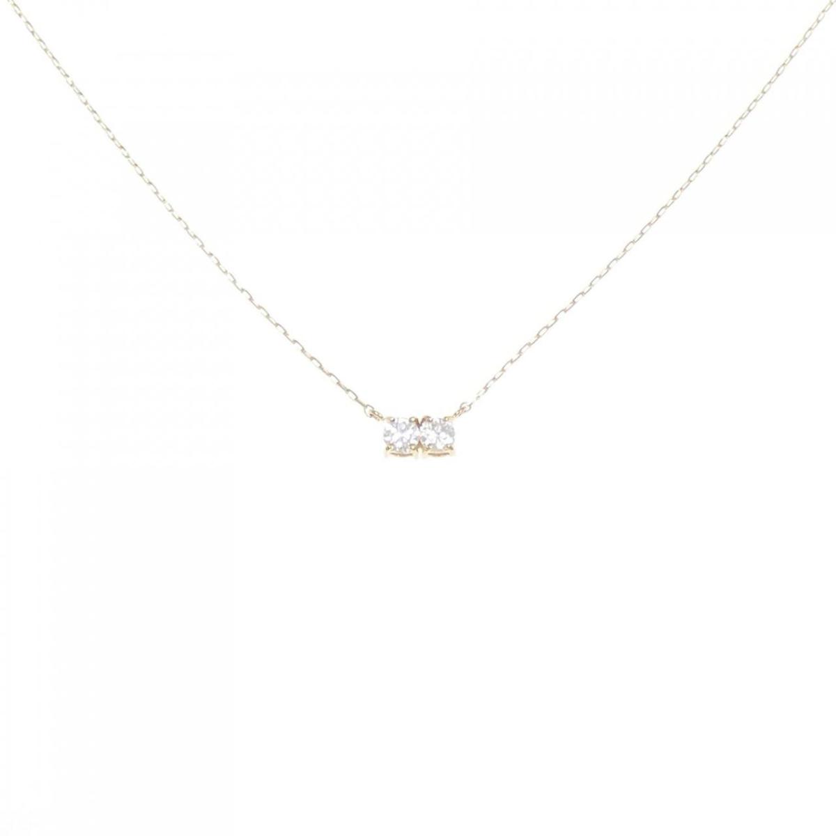 【KOMEHYO】 【リメイク】K18YG ダイヤモンド ネックレス 0.16CT【中古】 【コメ兵】