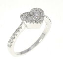 K18WG ハート ダイヤモンド リング 0.38CT【中古】