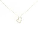 【リメイク】K18YG ハート ダイヤモンド ネックレス 0.20CT【中古】