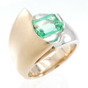 PT/K18PG エメラルド リング 1.28CT【中古】