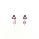 K14WG ルビー イヤリング 0.60CT【中古】