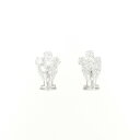 K14WG フラワー キュービック イヤリング【中古】(4)