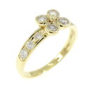 K18YG フラワー ダイヤモンド リング 0.26CT【中古】(4)