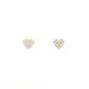 アーカー ハートパヴェ ピアス 0.10CT【中古】