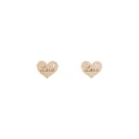 エテ ハート ダイヤモンド ピアス 0.016CT【中古】