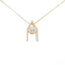 K18YG ダイヤモンド ネックレス 0.13CT【中古】