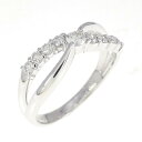 K18WG ダイヤモンド リング 0.10CT【中古】