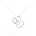 K18WG ハート ダイヤモンド ネックレス 0.11CT【中古】
