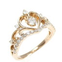 K18PG ハート ダイヤモンド リング 0.30CT【中古】