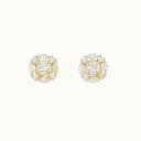 【新品】K18YG ダイヤモンド ピアス 0.209CT 0.204CT F SI2 Good【新品】