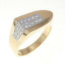 K18YG/PT ダイヤモンド リング 0.11CT【中古】