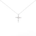 K18WG クロス ダイヤモンド ネックレス 0.40CT【中古】