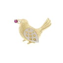 ミキモト バード ルビー ブローチ 0.07CT【中古】