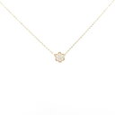 アガット フラワー ダイヤモンド ネックレス 0.08CT【中古】