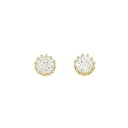 【リメイク】K18YG/ST ダイヤモンド ピアス 0.203CT 0.204CT F VS1 VG-GOOD【中古】(4)