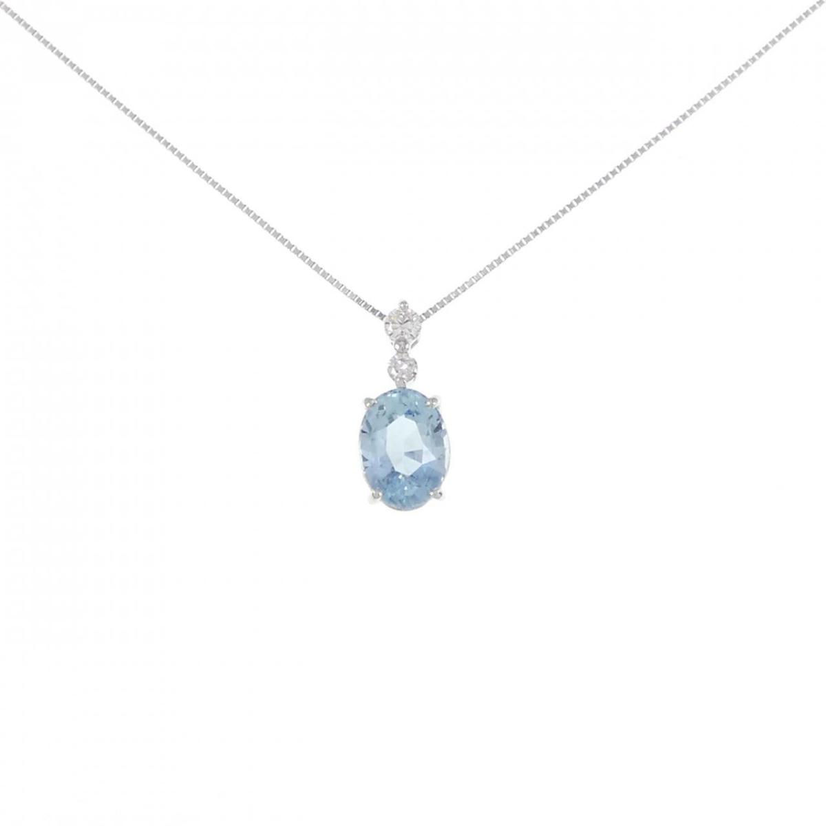【KOMEHYO】 【リメイク】PT アクアマリン ネックレス 1.54CT【中古】 【コメ兵】