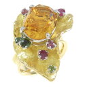 イワクラコウジ シトリン リング【中古】